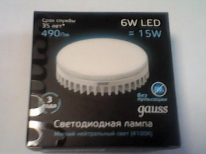 Лампа Led GX53 6W 4100K Gauss