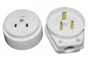 Разъём РШ/ВШ 32А 250В СП 2Р+РЕ черный Universal