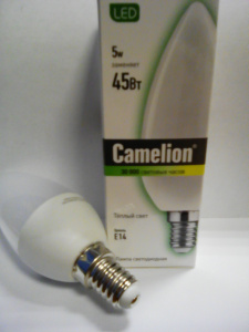 Лампа LED5-C35/830/E14 5Вт 220В Camelion 12031