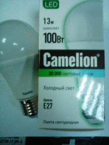 Лампа LED13-A60/845/E27 Camelion