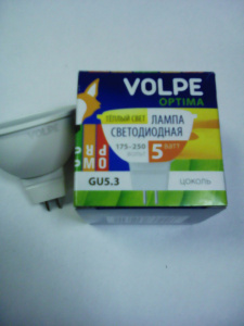 Лампа LED-JCDR-5W/WW/GU5,3/O Optima Volpe