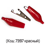 Зажим "крокодил" мал.35мм красный