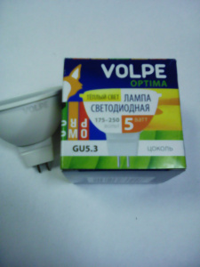 Лампа LED-JCDR-5W/WW/GU5,3/O Optima Volpe